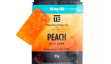 Twisted Extracts CBD Peach Jelly Bomb