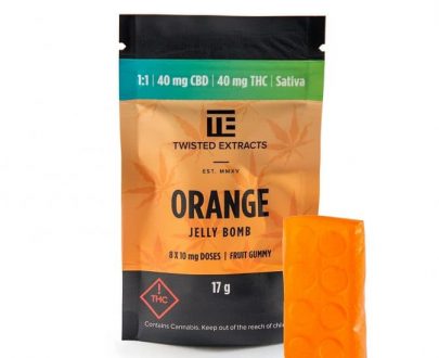 Twisted Extracts Orange Jelly Bomb (Sativa or 1:1 Sativa/CBD)